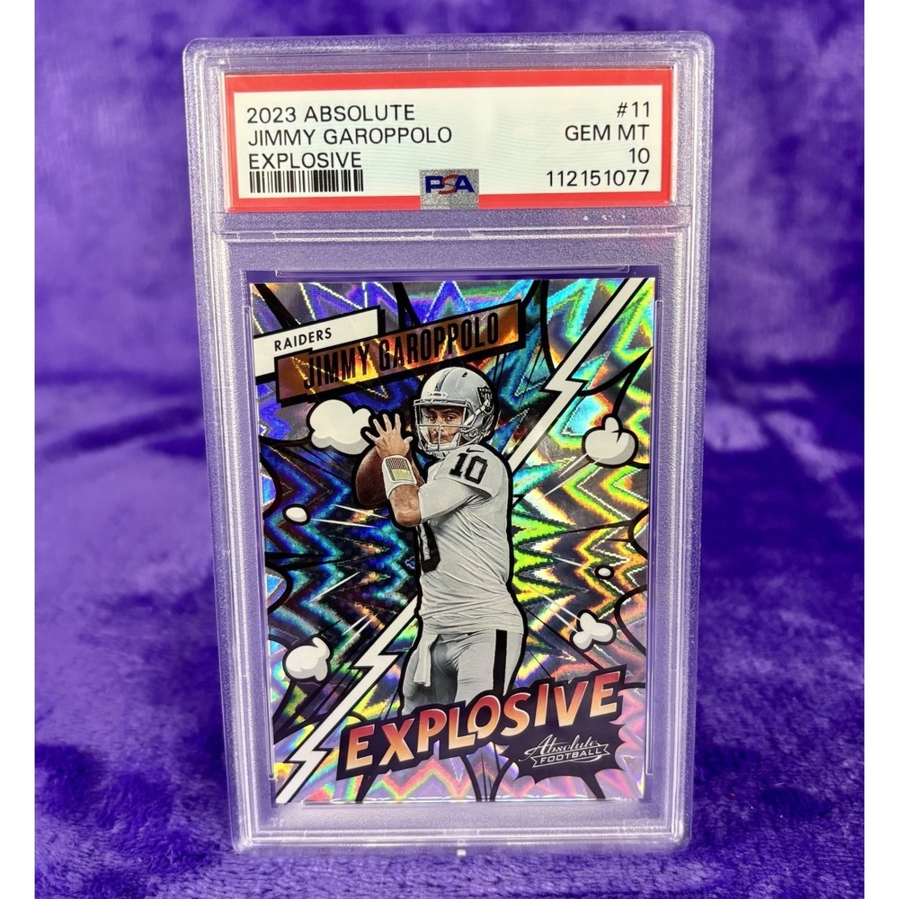 💥 Jimmy Garoppolo 2023 Panini Absolute Explosive 🔥 CASE HIT SSP 💎 PSA 10
